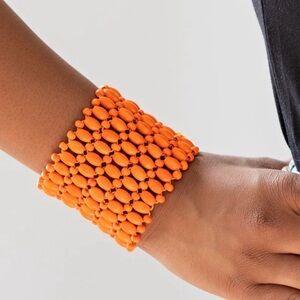 Paparazzi Orange Beaded Bracelet